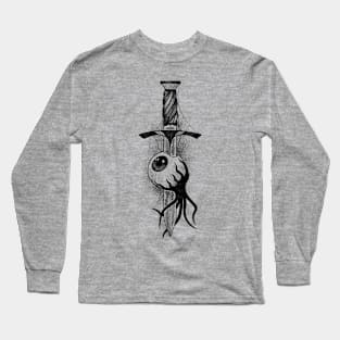 Dagger and Eye (black version) Long Sleeve T-Shirt